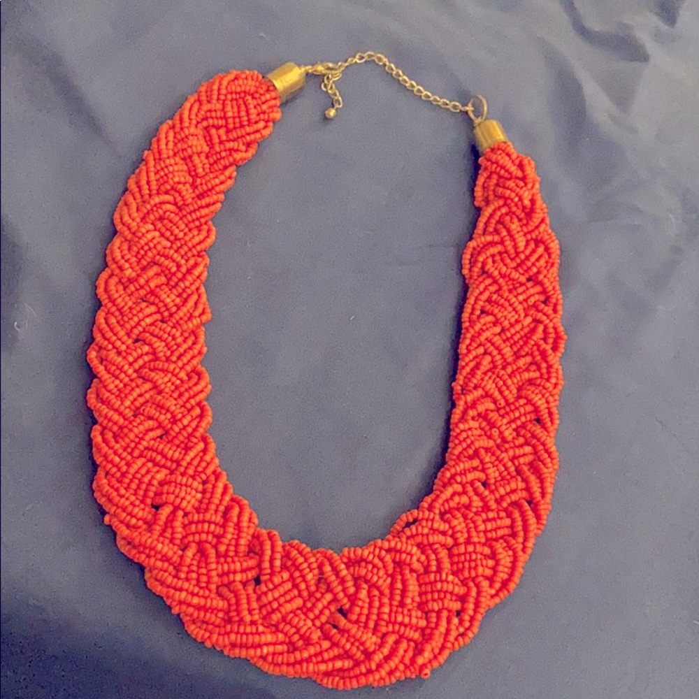 Pink bib necklace